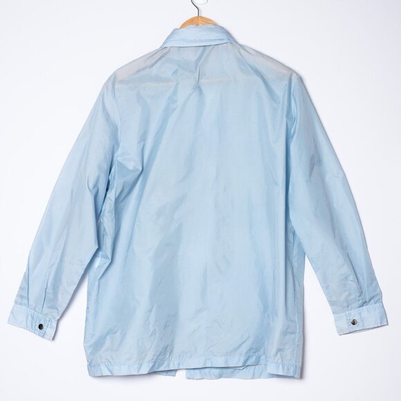 Vintage Sears Womens Large Lightweight Nylon Shell Jacket Light Blue - Picture 3 of 8